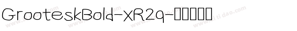GrooteskBold-xR2q字体转换