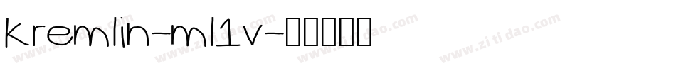 Kremlin-ml1v字体转换