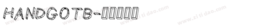 HANDGOTB字体转换