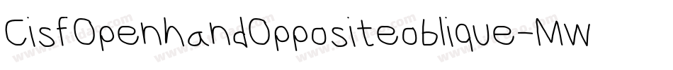 CisfOpenhandOppositeoblique-MwpJ字体转换