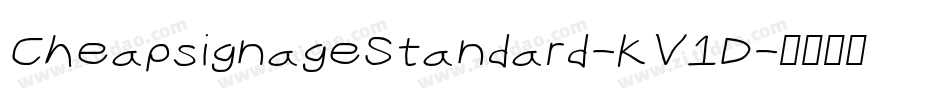 CheapsignageStandard-KV1D字体转换