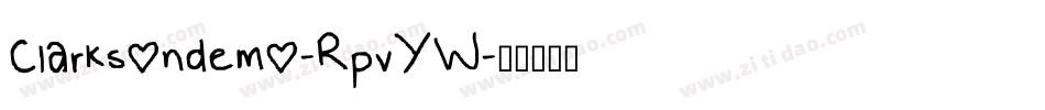 Clarksondemo-RpvYW字体转换