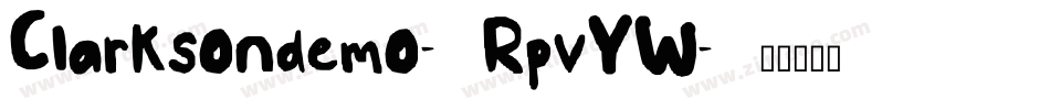 Clarksondemo-RpvYW字体转换