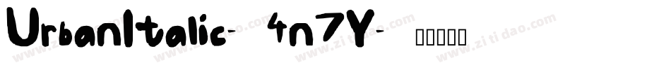 UrbanItalic-4n7Y字体转换
