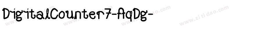 DigitalCounter7-AqDg字体转换