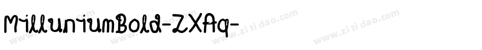 MilluniumBold-ZXAq字体转换