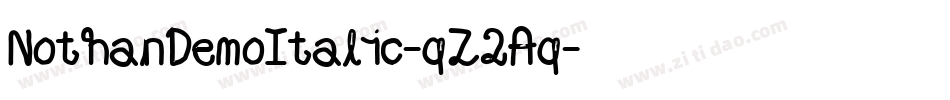 NothanDemoItalic-qZ2Aq字体转换