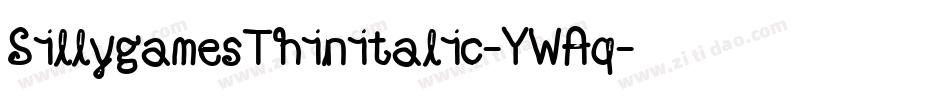 SillygamesThinitalic-YWAq字体转换