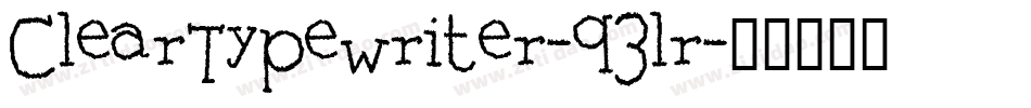 ClearTypewriter-q3lr字体转换