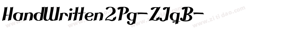 HandWritten2Pg-ZJqB字体转换