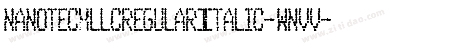 NanotechLlcRegularItalic-WnVv字体转换