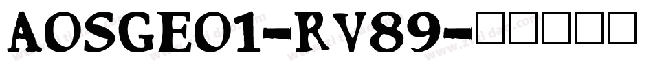 AosGeo1-rv89字体转换
