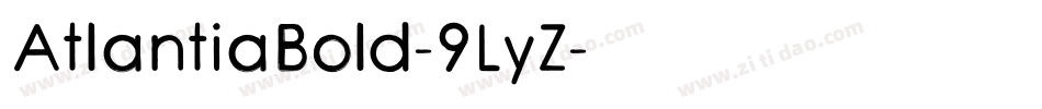 AtlantiaBold-9LyZ字体转换