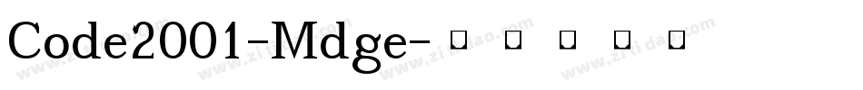 Code2001-Mdge字体转换