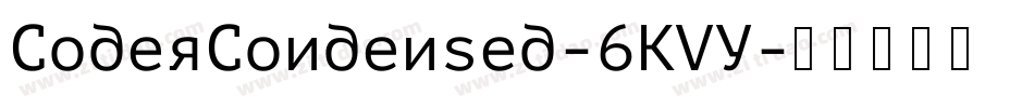 CoderCondensed-6KVY字体转换