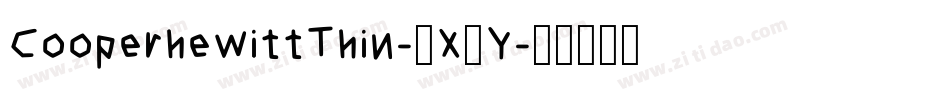CooperhewittThin-4X3Y字体转换