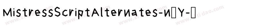 MistressScriptAlternates-n3Y字体转换