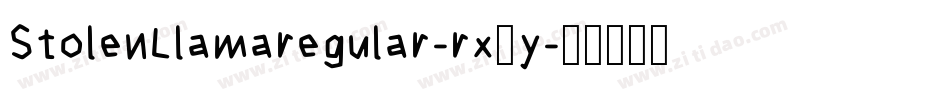 StolenLlamaregular-rx3y字体转换 StolenLlamaregular-rx3y字体转换