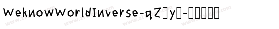 WeknowWorldInverse-qZ3y5字体转换