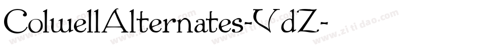 ColwellAlternates-VdZ字体转换