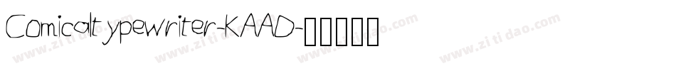 Comicaltypewriter-KAAD字体转换