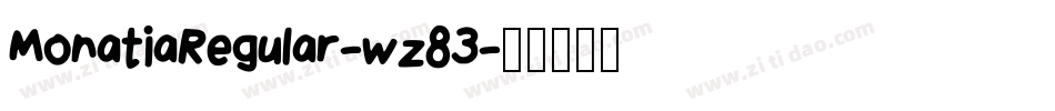 MonatiaRegular-wz83字体转换