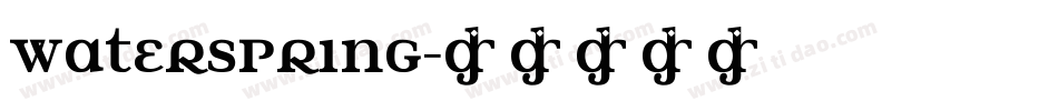 waterspring字体转换