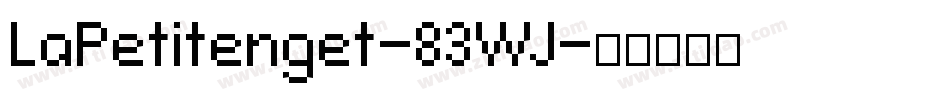 LaPetitenget-83WJ字体转换