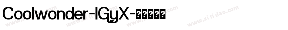 Coolwonder-lGyX字体转换