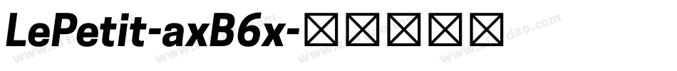 LePetit-axB6x字体转换