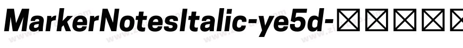 MarkerNotesItalic-ye5d字体转换