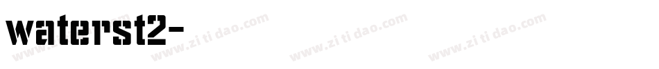 waterst2字体转换