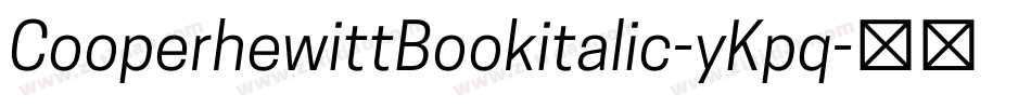 CooperhewittBookitalic-yKpq字体转换