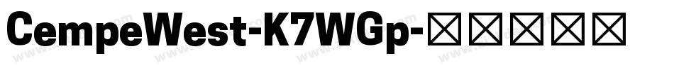 CempeWest-K7WGp字体转换