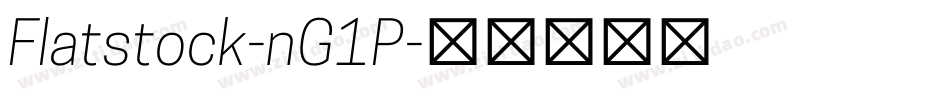 Flatstock-nG1P字体转换