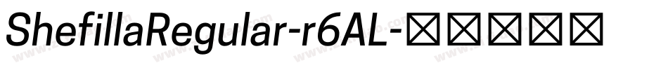 ShefillaRegular-r6AL字体转换