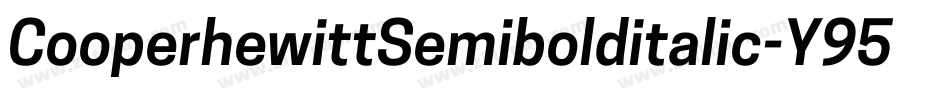 CooperhewittSemibolditalic-Y958字体转换