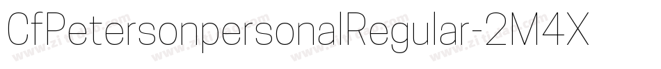 CfPetersonpersonalRegular-2M4X字体转换