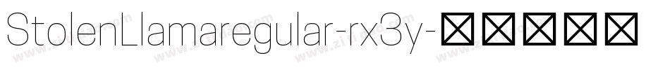 StolenLlamaregular-rx3y字体转换 StolenLlamaregular-rx3y字体转换