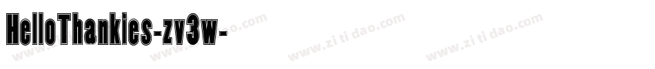 HelloThankies-zv3w字体转换
