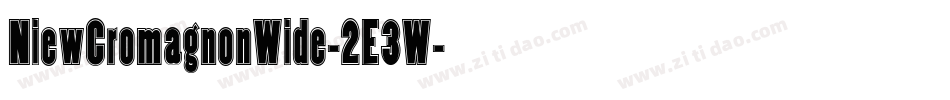 NiewCromagnonWide-2E3W字体转换