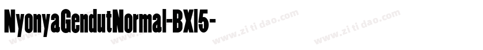 NyonyaGendutNormal-BXl5字体转换