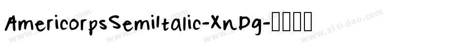 AmericorpsSemiItalic-XnDg字体转换