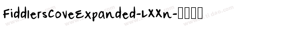 FiddlersCoveExpanded-LXXn字体转换