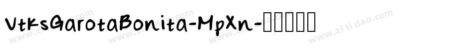 VtksGarotaBonita-MpXn字体转换