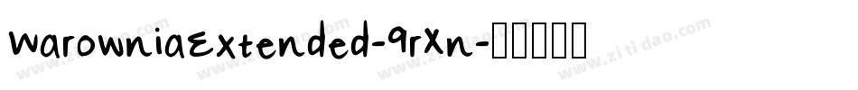 WarowniaExtended-9rXn字体转换