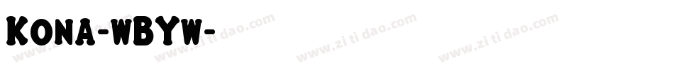 Kona-wBYw字体转换