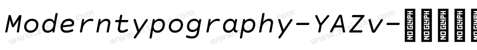 Moderntypography-YAZv字体转换