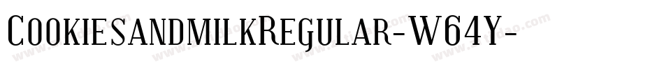 CookiesandmilkRegular-W64Y字体转换
