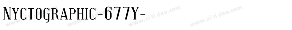 Nyctographic-677Y字体转换